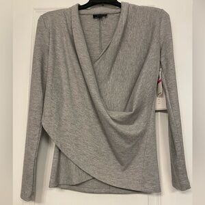 Gray Drape Top
